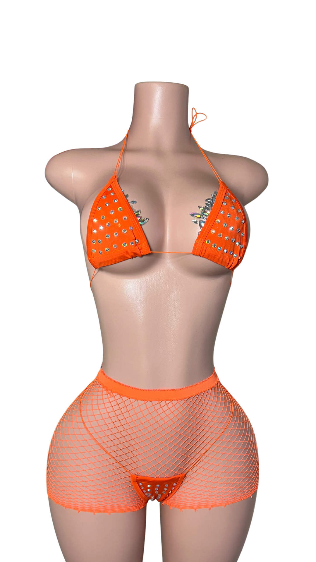 Maya Doll Rhinestone Exotic Dancewear Bikini Set