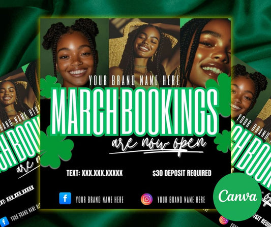 March Bookings Editable Digital Flyer